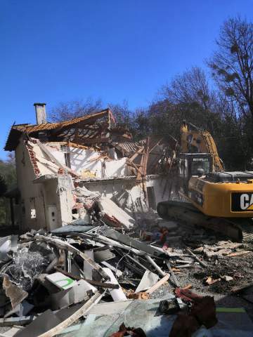 Chantier de démolition de la Pharmacie des 4 chemins