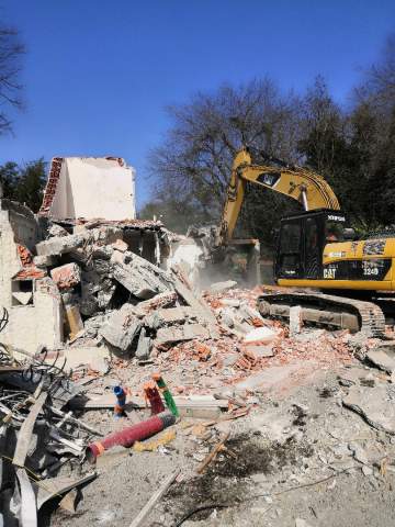 Chantier de démolition de la Pharmacie des 4 chemins