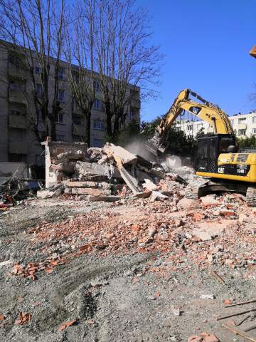 Chantier de démolition de la Pharmacie des 4 chemins