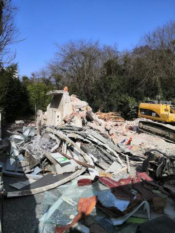 Chantier de démolition de la Pharmacie des 4 chemins